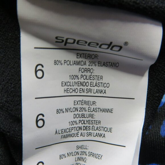 Speedo Tank One Piece Swimsuit Size 6 NEW Adjustable Shelf Soft Cup Blue - Picture 10 of 12